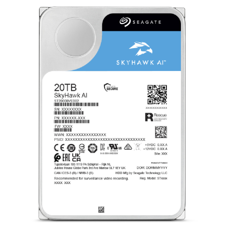 DISCO DURO INTERNO SEAGATE 20TB 3.5 512M SKYHAWK AI (ST20000VE003) image 2