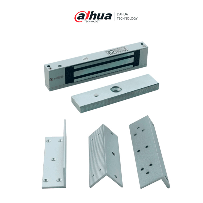 DAHUA PAQASF180Z- Kit Chapa Magnética ASF180A-V1 con Soporte ZL ASF180ZL-V1 | 180 Kg (350 Lb) para Control de Acceso