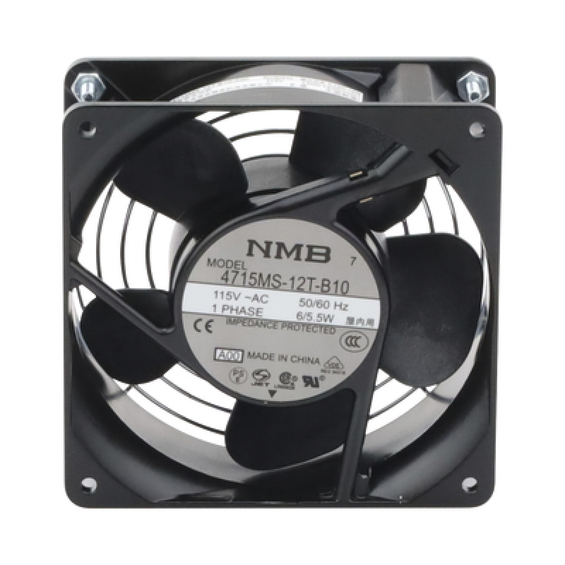 Ventilador Axial Compacto de 4 Pulgadas 49 CFM 115 Vca De Acero Color Negro