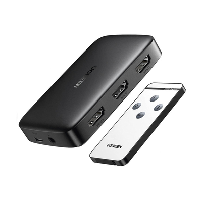 Conmutador HDMI Switch 4K30Hz | 3 Entradas a 1 Salida | 3D | Transmisión Estable | Incluye Control Remoto | Receptor de Infrarrojos | Indicador LED | Chip Inteligente | Incluye Cable Micro USB para Alimentación image 2