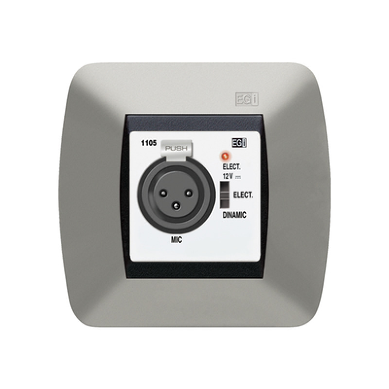 BASE DE ENTRADA MICROFÓNICA XLR PREAMPLIFICADA BLANCO