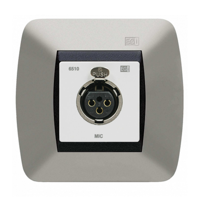 CONEXIÓN CAJA 60 MM XLR HEMBRA DE PARED BLANCO