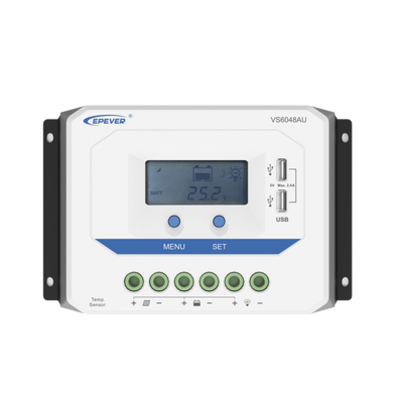 Controlador Solar de Carga PWM 12/24V/36/48V 60 A 60 A Salida USB con Display image 2