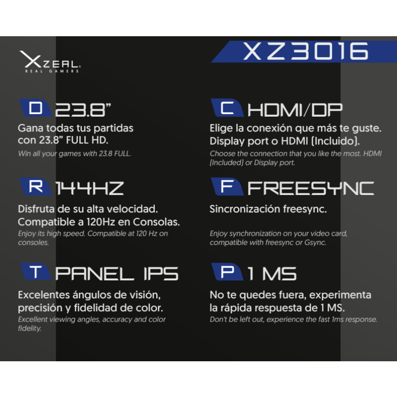 Monitor 23.8" Xzeal IPS 144Hz LLA image 6