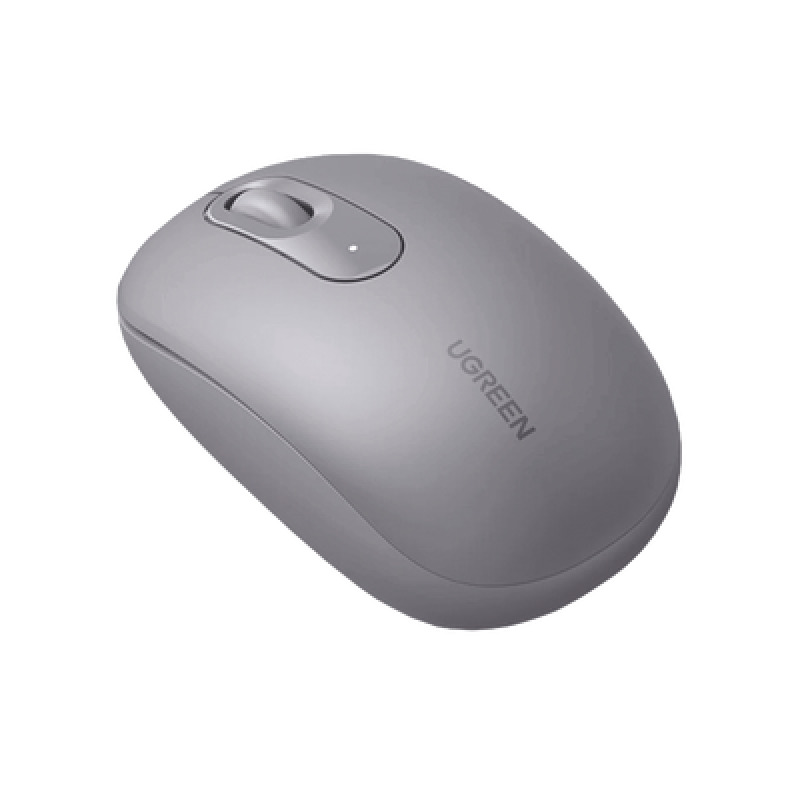 Mouse Inalámbrico 24G 800/1200/1600/2400 DPI / Función de 3 botones / Alcance 10m / Silencioso / Ergonómico / Anticaída y Antiinterferencias / Color Gris / Batería Alcalina AA incluida image 2