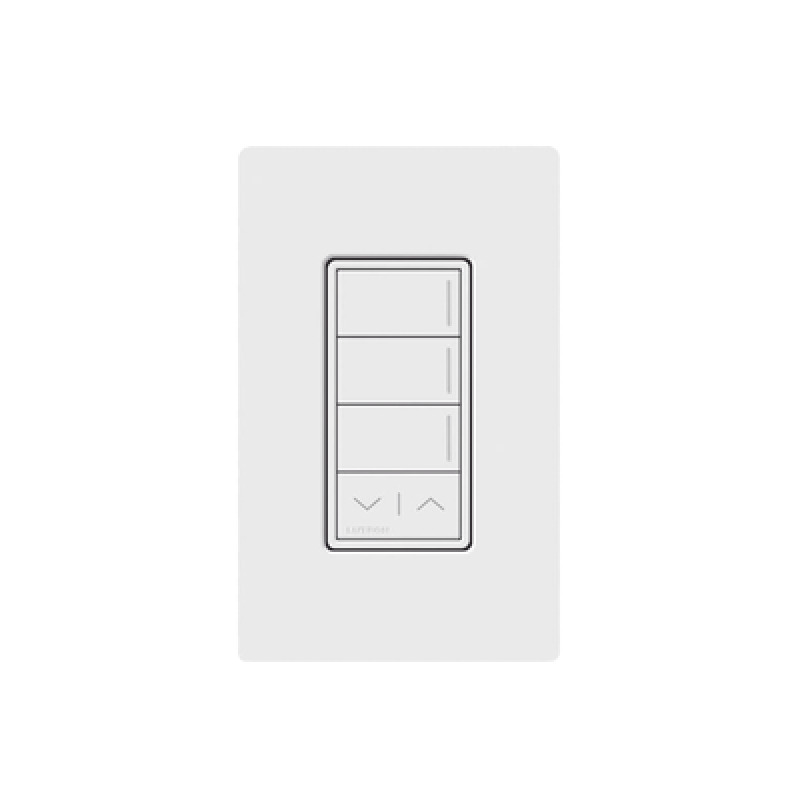 RadioRa3 Botonera Sunnata Blanco 3 escenas y 2 botones subir/bajar para Radio RA3 programe escenas diferentes en cada botón