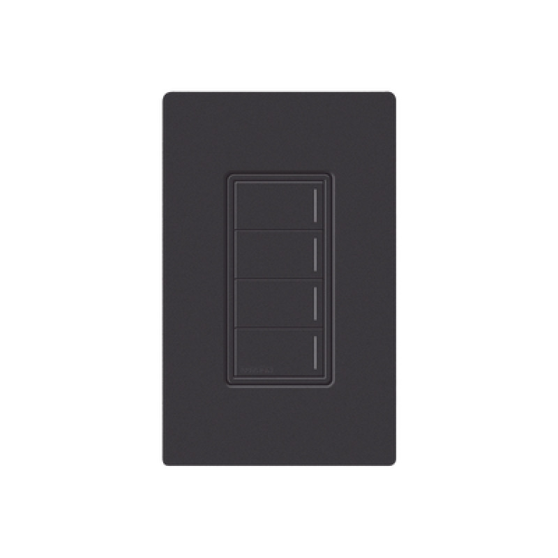 RadioRa3 Botonera Sunnata Negro 3 escenas y 2 botones subir/bajar para Radio RA3 programe escenas diferentes en cada botón