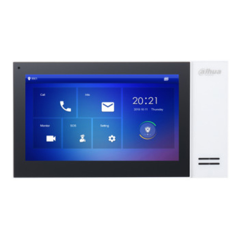 DAHUA VTH2421FW-P- Monitor IP Touch de 7 pulgadas/ Serie Pro/ Memoria de 8GB Embebida/ PoE Estandar/ Soporta Llamada en Grupo/ Ranura MicroSD/ 6&1 E&S de Alarmas/Hasta 9 Monitores Adicionales/ Soporta Dejar Videos y Mensajes de Texto/#EdificioInteligente