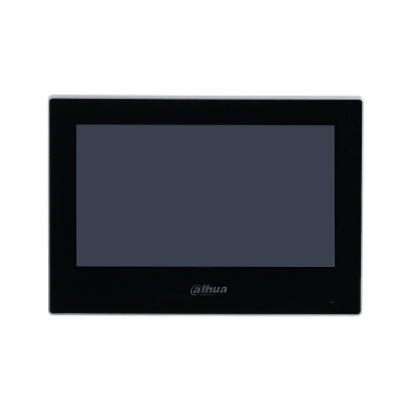 DAHUA VTH2621G-P - Monitor IP Touch de 7 Pulgadas/ Serie Lite/ Negro/ Poe Estándar/ 6&1 E&S de Alarmas/ Uso Interior/ Modo No Molestar/ H.265/ Soporta Hasta 4 Frentes de Calle y 4 Monitores Adicionales/ 