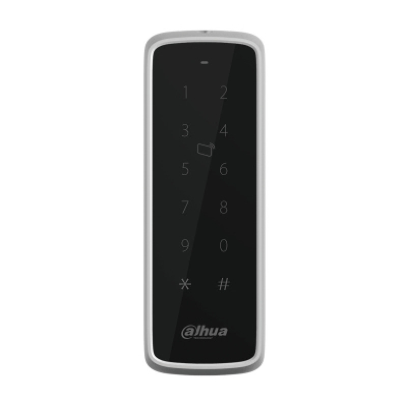 DAHUA DHI-ASR2101A-D - Lectora de Tarjetas IC con Teclado para Panel de Control de Acceso/ Uso Exterior/ Soporta Comunicación Wiegand y RS-485/ Modos de desbloqueo: Tarjeta y Codigo/ Alarma Anti-manipulación/ IP66/ Zumbador e Indicador de Aviso/ #LoNuevo 