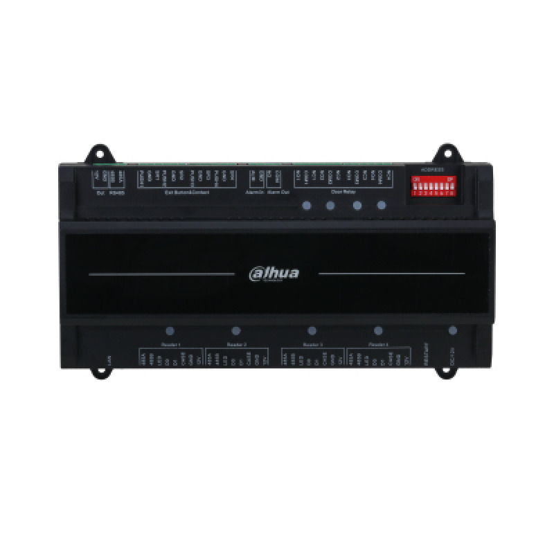 DAHUA DHI-ASC2204B-S  - Panel de Control de Acceso para 4 Puertas y 4 Lectoras/  TCP/IP/ Comunicación RS-458 y Wiegand/ 100,000 Usuarios, 3,000 Huellas y 500,000 Registros/ Soporta Interlock, Anti-passback, Desbloqueo Remoto/ Funcion WatchDog/ #LoNuevo