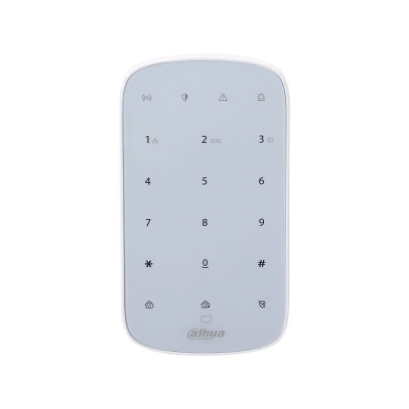 DAHUA DHI-ARK30T-W2 - Teclado Inalámbrico Interior Touch para Armado y Desarmado / Soporta hasta 32 usuarios con Pin o Tarjetas Mifare / Indicadores Led de Status del Hub / Alarma de Batería Baja /  #LoNuevo #AlarmasDahua