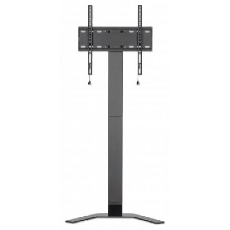 MANHATTAN  462044 - Soporte de piso para TV Soporta una pantalla de 32 "a 70" de hasta 40 kg, inclinación de -10 a 3°, altura ajustable, se adapta al sistema de montaje VESA de la pantalla, construcción de aluminio y acero, negro image 2