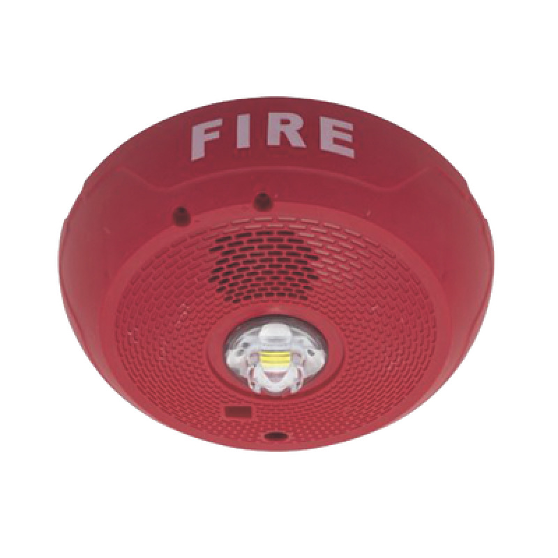 Sirena con Lámpara LED Estroboscópica / Montaje en Techo / Nivel de Candelas Seleccionable / Color Rojo / Nuevo Diseño Moderno y Elegante / Menor Consumo de Corriente