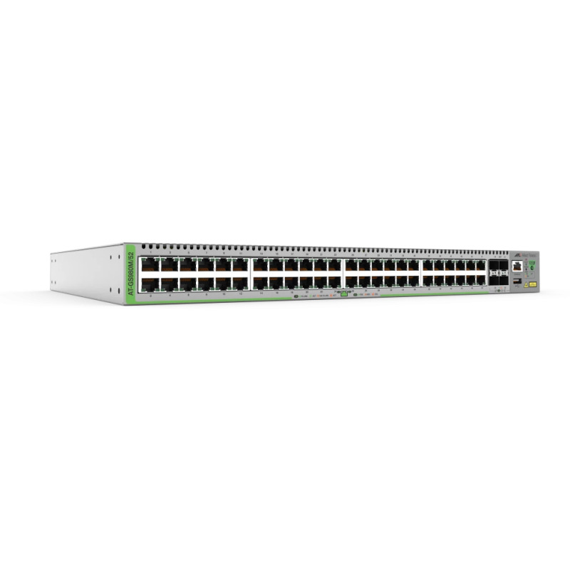 Switch Administrable CentreCOM GS980M Capa 3 de 48 puertos 10/100/1000Mbps 4 SFP Gigabit