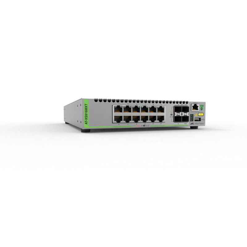 Switch Capa 3 Stackeable 10 Gigabit 12 puertos 100/1000/10G BaseT RJ45 y 4 puertos SFP/SFP 10G