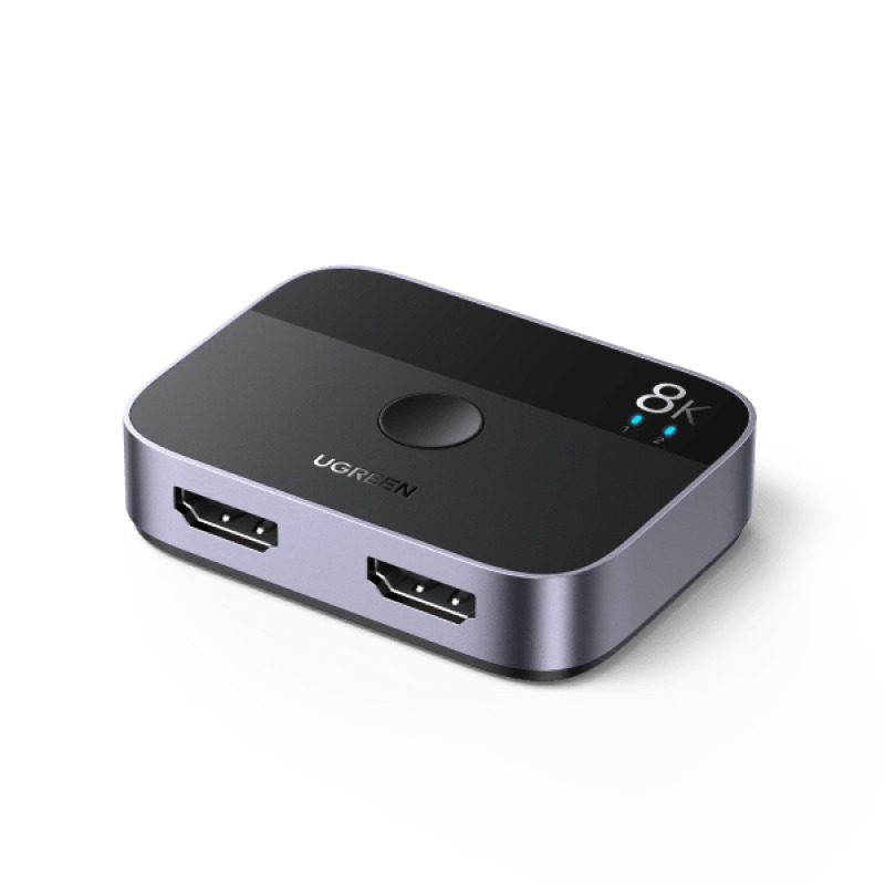 Conmutador HDMI 21 8K 60Hz | HDMI Splitter 2 Entradas a 1 Salida | Soporta 4K 120Hz 1080P 240Hz 3D | HDR Dolby | Alta Velocidad 48Gbps | Formatos de Audio LPCM/DTS/DSD 20/21/51/71 canales