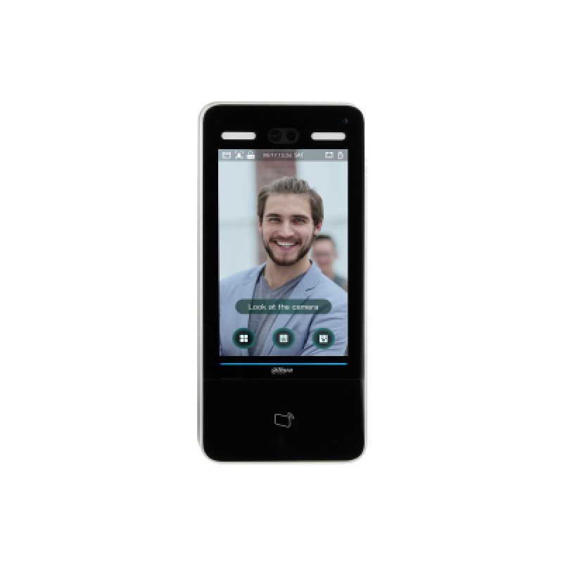 DAHUA DHI-ASI8213Y-V3 Control de Acceso con Reconocimiento Facial/ Pantalla táctil LCD de 10,1 pulgadas/ Lente doble gran angular de 2 MP/ 100 000 imágenes de rostros y trabajar sin red/ detección de vida/