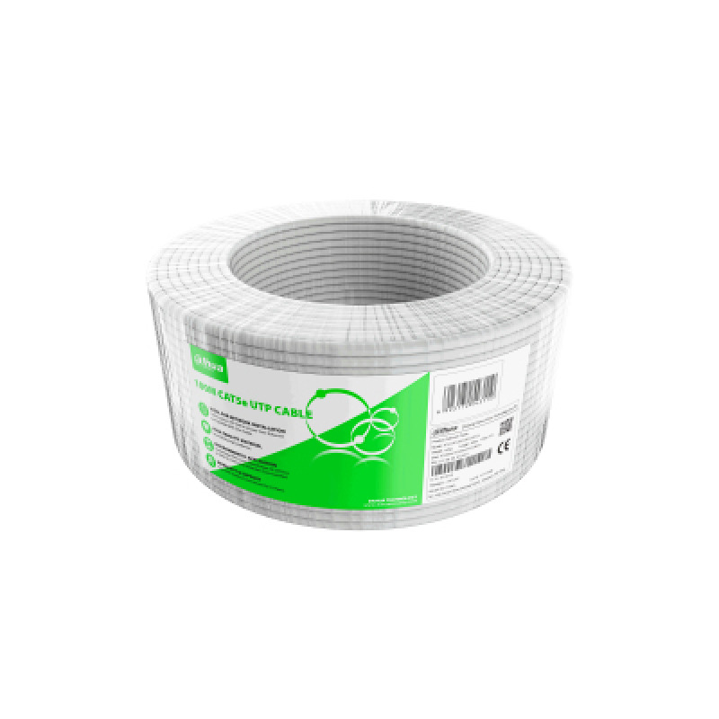 BOBINA/ DAHUA/ PFM922I-5EUN-C/ BOBINA DE CABLE UTP CAT5E/ CCA/ 305 METROS/COLOR BLANCO/ USO INTERIOR/ CUBIERTA DE FR-PVC (ROHS COMPLIANT)