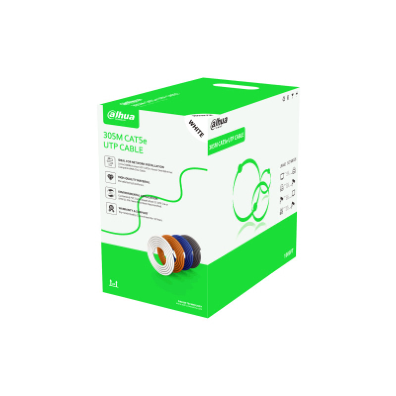 BOBINA/ DAHUA/ PFM922I-5EUN-C/ BOBINA DE CABLE UTP CAT5E/ CCA/ 305 METROS/COLOR BLANCO/ USO INTERIOR/ CUBIERTA DE FR-PVC (ROHS COMPLIANT) image 3