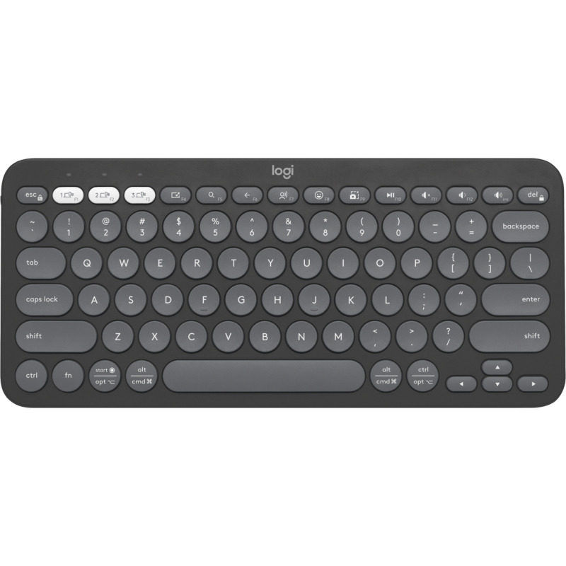 TECLADO LOGITECH PEBBLE KEYS 2 K380S GRAFITO INALAMBRICO EASY-SWITCH BLUETOOTH LOGI BOLT NO INCLUIDO. (ESPAÑOL)
