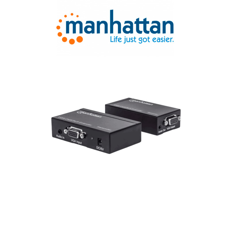 MANHATTAN 177344 - Extensor VGA Cat5/ 5e/6 / Extiende las señales de audio y vídeo hasta 300 m image 3