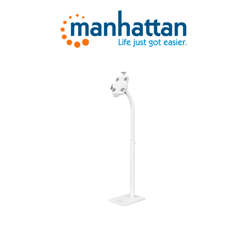 MANHATTAN 406345 - Soporte de suelo antirrobo para tablet y iPad Soporte de pie con altura ajustable y bloqueable para tabletas de 7,9" a 11", rotación de 360° image 2