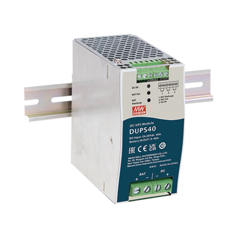 UPS PARA CD / 24VCD 40A / RIEL DIN / PARA BATERÍAS DE 4 A 135 AH