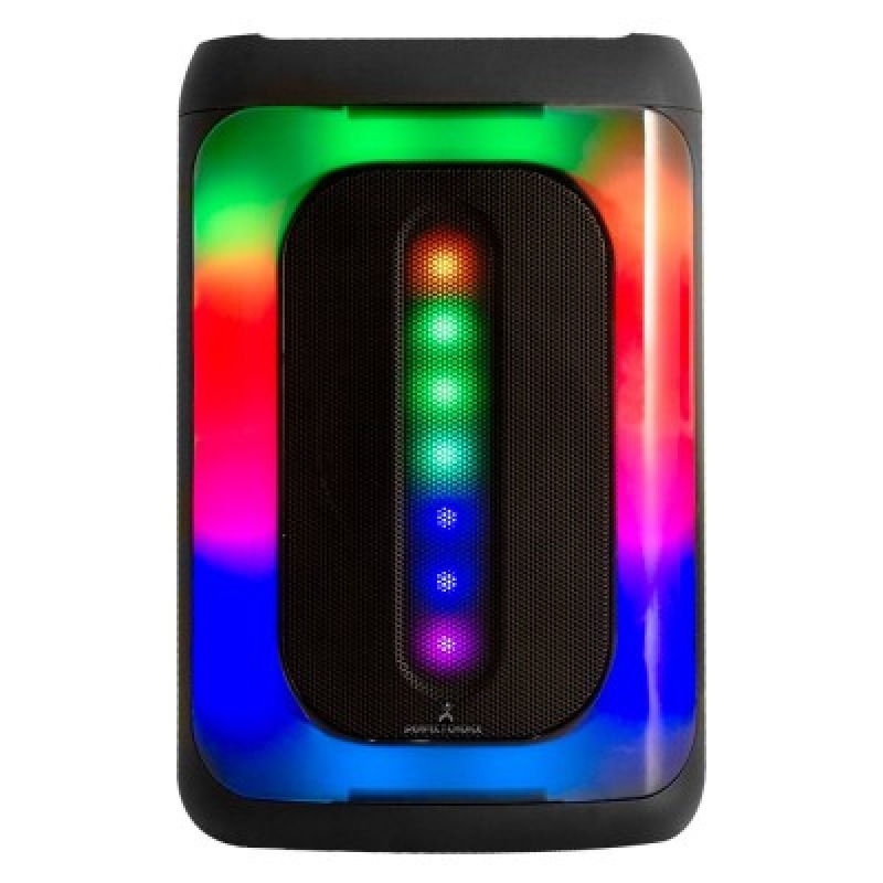 BOCINA INALAMBRICA BLUETOOTH RECARGABLE PORTATIL LUZ RGB DUAL 4 PULGADAS FUNCION TWS PERFECT CHOICE FESTA MINI - NEGRO image 2
