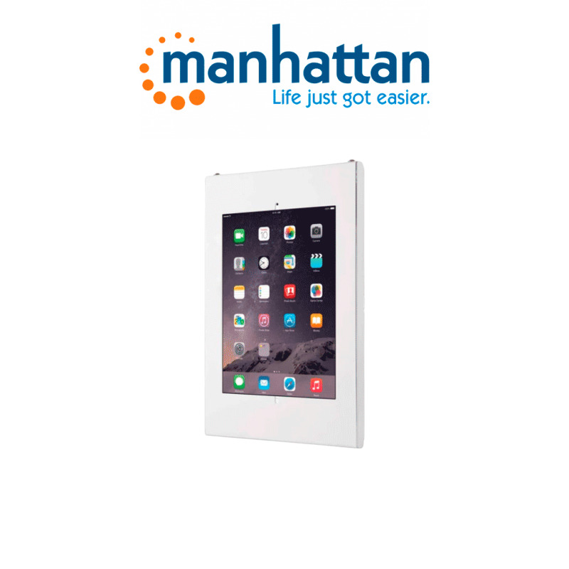MANHATTAN 462228 Soporte para montaje en pared para tableta y iPad Carcasa antirrobo para tabletas de 9,7" a 10,5", se puede montar en la pared o en una placa VESA, blanco image 3