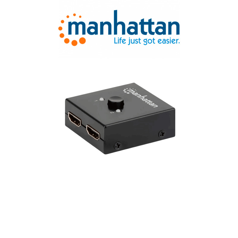 MANHATTAN 207850  - Switch bidireccional HDMI 4K de 2 puertos / Color negro / Selección manual / Pasivo / No requiere alimentación /  image 3