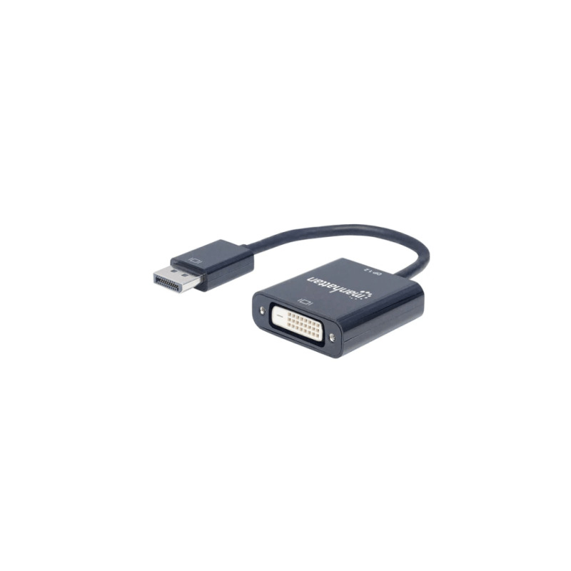 MANHATTAN 152228 - Adaptador DisplayPort 1.2a a DVI-D DisplayPort 1.2a Macho a DVI-D Hembra, Activo, 23 cm (9 in.), Negro image 3