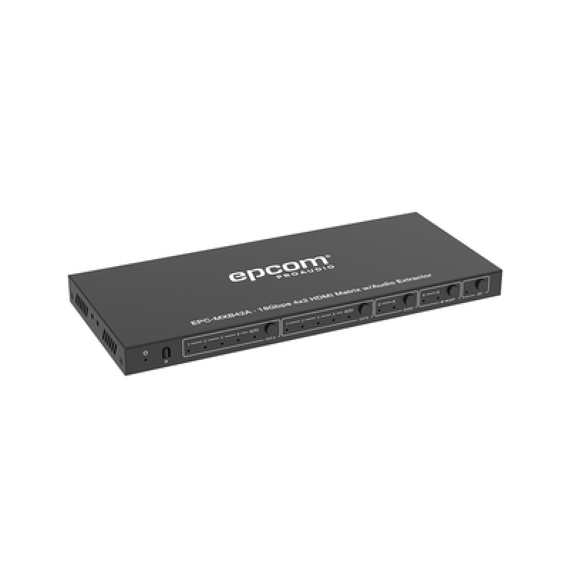 Matricial HDMI | 4x2 | 4K2K60Hz | HDR | YCbCr 444 | EDID Auto | Extractor de Audio | Salida de audio análoga y digitalizados | HDCP 22 | 18 Gbps