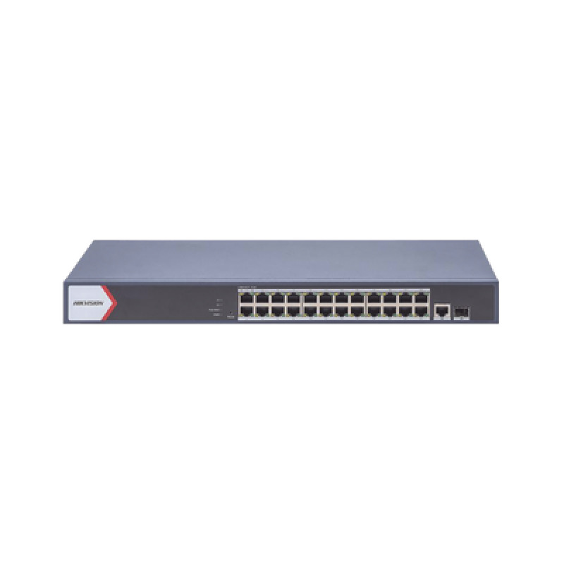 Switch Gigabit PoE / Administrable / 24 Puertos 1000 Mbps PoE / 1 Puerto 1000 Mbps Uplink  / 1 Puertos SFP Uplink / Configuración Nube HikPartner Pro / Modo Extendido hasta 300 Metros / 230 W image 2