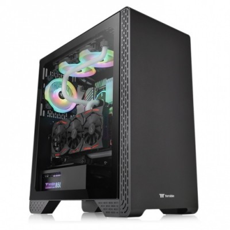 GABINETE THERMALTAKE S300/NEGRO/MEDIA TORRE/ITX/ATX/CRISTAL TEMPLADO/GAMER