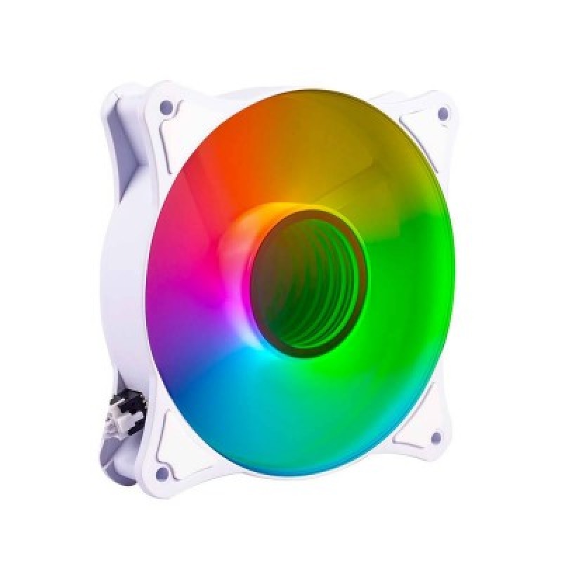 VENTILADOR DE AIRE BALAM RUSH  EOLOX BLAZE EX90KW / 3 PZ / FLUJO DE AIRE 35.37 CFM / SILENCIOSO  22.5 D B / 1200 RPM / 3 PINES MACHO Y HEMBRA / AURA RGB / BLANCO / BR-937955 image 2