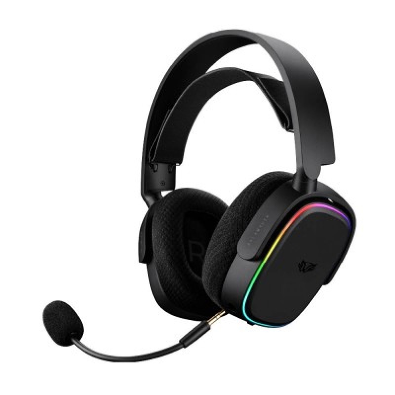 AUDIFONOS GAMER BALAM RUSH AEON HS999 / ALAMBRICA / BLUETOOTH / MICRFONO DESMONTABLE / CABLE 1.8 M / RGB / BATERIA 26 H / WINDOWS, MAC, ANDROID, XBOX, SWITCH , PS4, PS5 / NEGRO / BR-936934