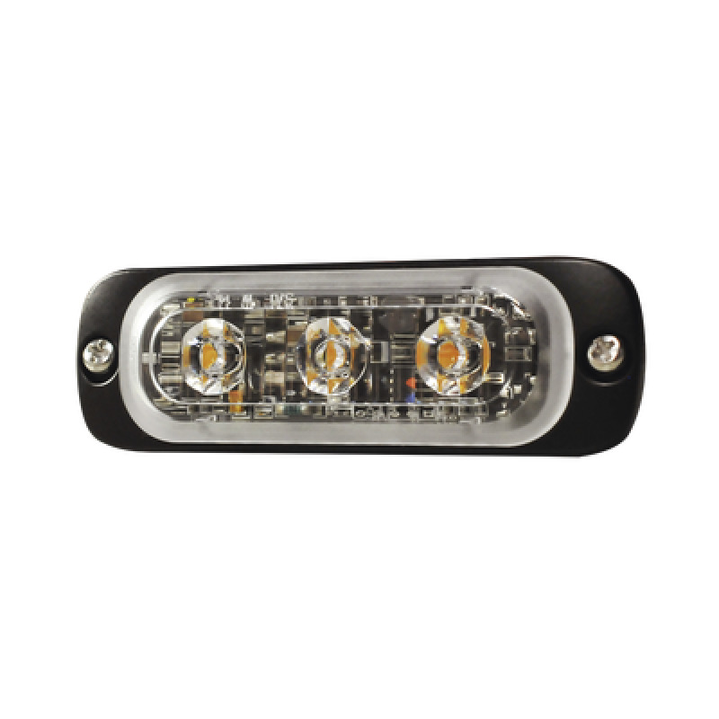 Luz Auxiliar de 3 LED Azul SAE 1224 Vcd Lente transparente