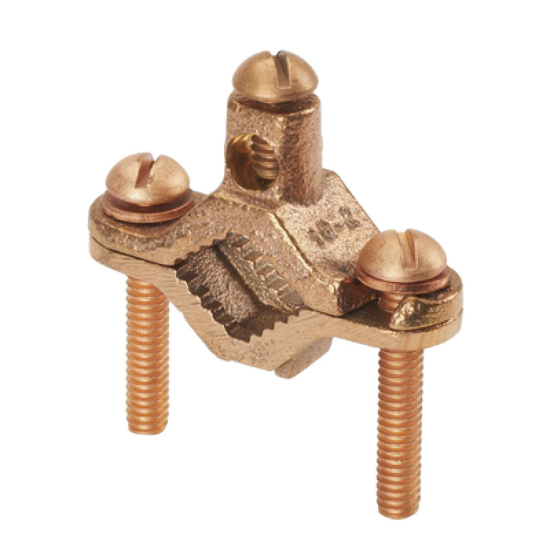 Abrazadera de Bronce para Tierra Física para Conductor 2 AWG 1 Pieza image 2