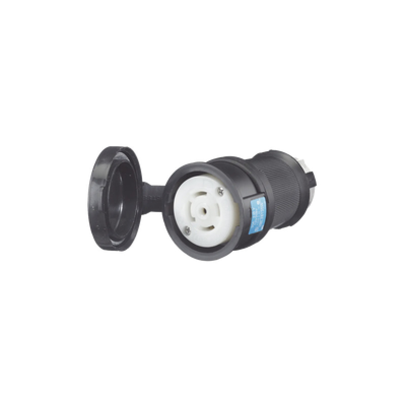 Conector Industrial con Bloqueo de Media Vuelta / 30 A 120/208 V CA / Nema L2130R / 4 Polos 5 Hilos / Color Blanco y Negro / / Grado Industrial image 2