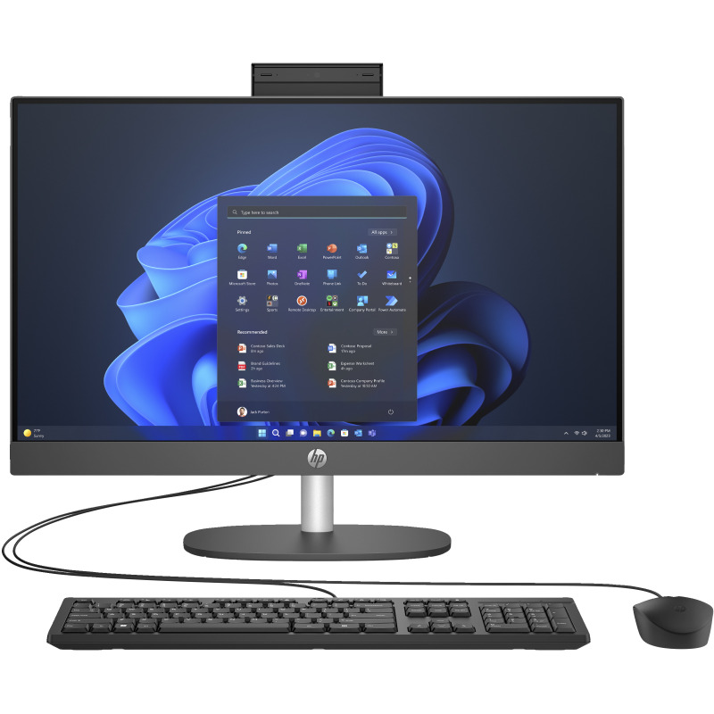 HP AIO 245 G10 NT 23.8 FHD/ AMD RYZEN 3-7320U 2.6GHZ 4C/ 8GB DDR5 6400 (SOLDADA)/ SSD 512GB M.2 PCIE/ NO DVD/ WI-FI6-BT5.3/ WEBCAM/ WIN 11 HOME/ 1-1-1 REMPLAZA A 7F5K1LT