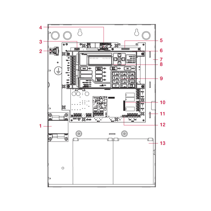 KIDDE F_VS4GSP - Panel Incendio Inteligente / color Gris / un Lazo SLC de Clase A ó Clase B / Hasta 250 Dispositivos Direccionables image 4