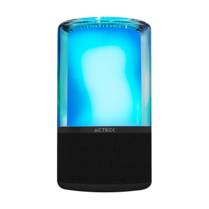 BOCINA ACTECK GLEE PURE AP70 / INALAMBRICA / BLUETOOTH - CONEXION TWS  3.5 MM / SONIDO ESTEREO / 20 W / ILUMINACION LED / SUBWOOFER / NEGRO / AC-936385