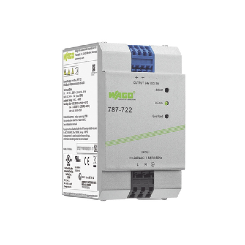 Fuente de alimentación ECO monofásico Tensión de salida 24V DC Corriente de salida 5A DCOK LED 400 mm