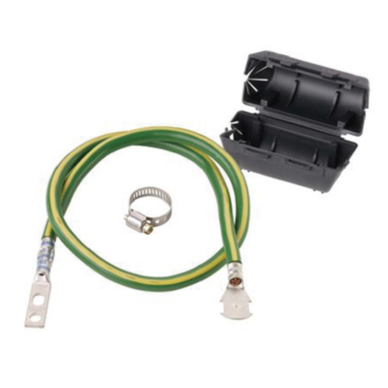 KIT de Tierra Física de Cable Blindado 6 AWG Color Verde / Amarillo con Terminación en Extremos