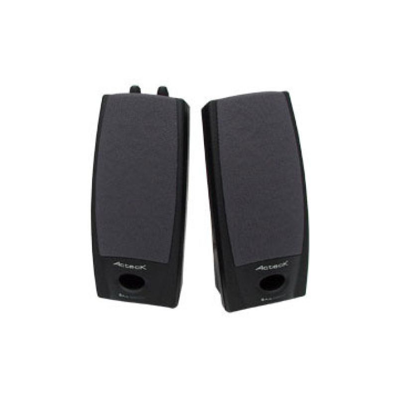BOCINAS ACTECK AX-2500 / ALAMBRICA / CONECTOR 3.5 MM / SONIDO ESTEREO 2.0 / 3 W / NEGRO / AUBO-014