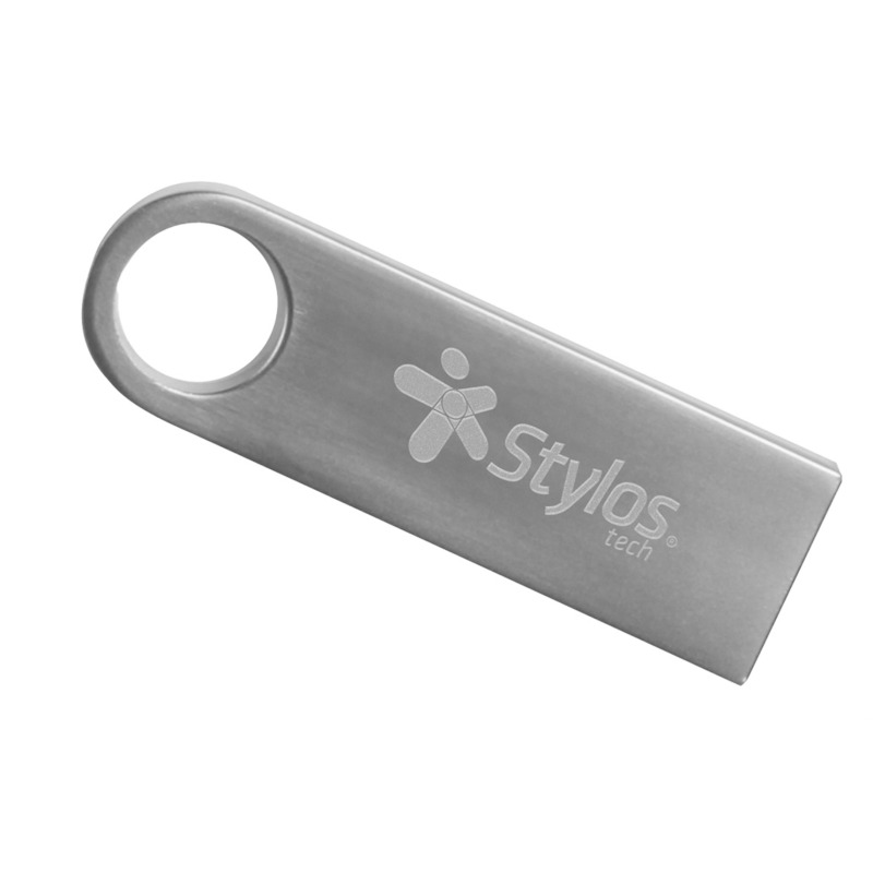 Kit 10 Memorias USB Stylos ST100 16GB Conexion Tipo A 2.0 Metalica Plata
