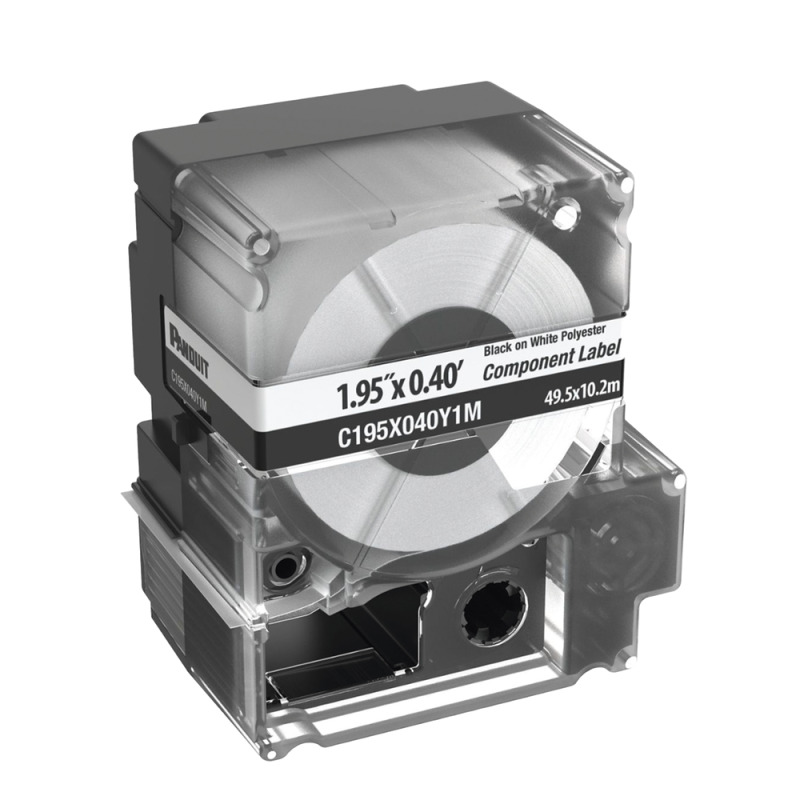 Casete de 125 Etiquetas no Adhesivas Para Placas de Pared Face Plate Identificación de 1 Puerto Color Blanco