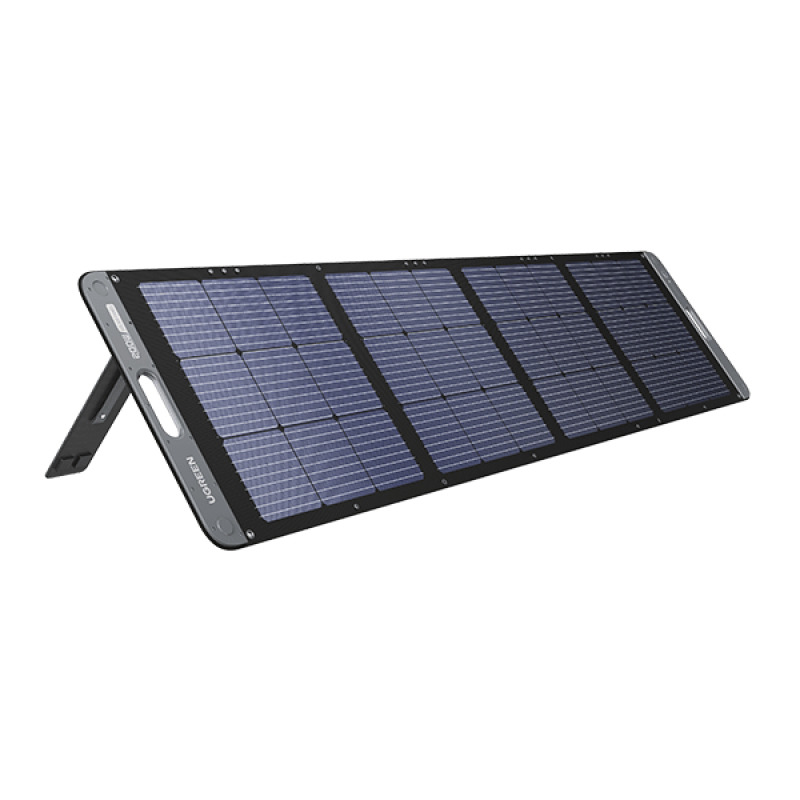 Panel Solar Plegable 200W / Recomendado para el Power Station Portable de 1200W UGREEN /  Alta Eficiencia de Conversión / Alineación Inteligente de la Luz Solar / Resistente Al Agua y Duradero / Incluye Cable XT60 Macho a Macho 2m