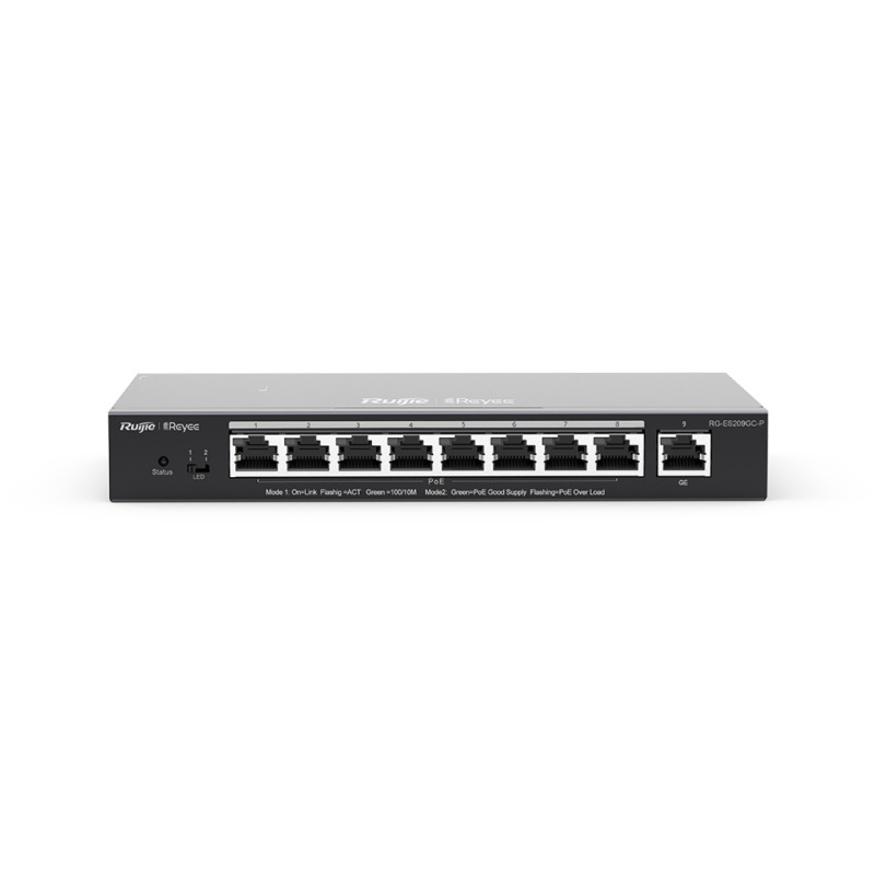 Switch Administrable 8 Puertos PoE 8023af/at Gigabit gestión gratuita desde la nube 120w